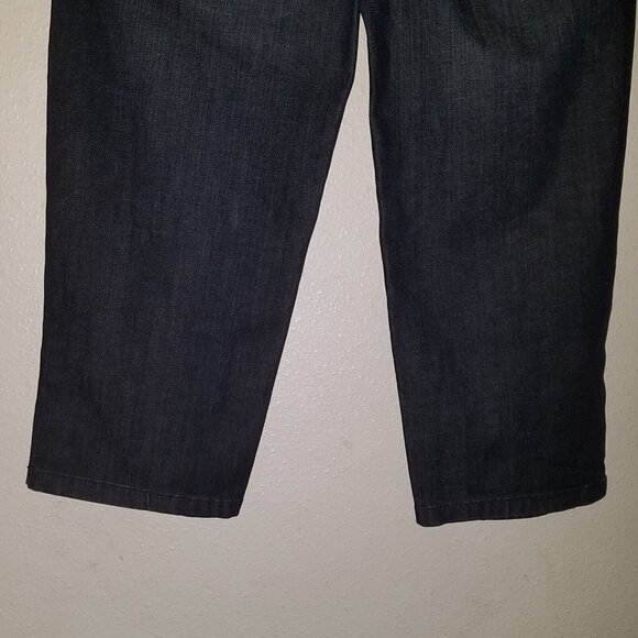 Ann Taylor Denim Capris Cropped Jeans Curvy Fit Lindsay Waist Size 6 Dark Wash - Picture 6 of 8